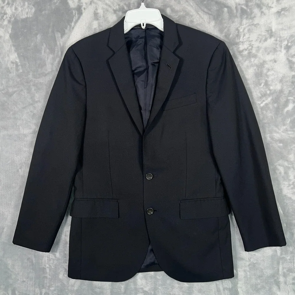 J Crew Ludlow Suit Jacket Mens 36S Loro Piana Wool Deep Navy Blue Blazer Slim